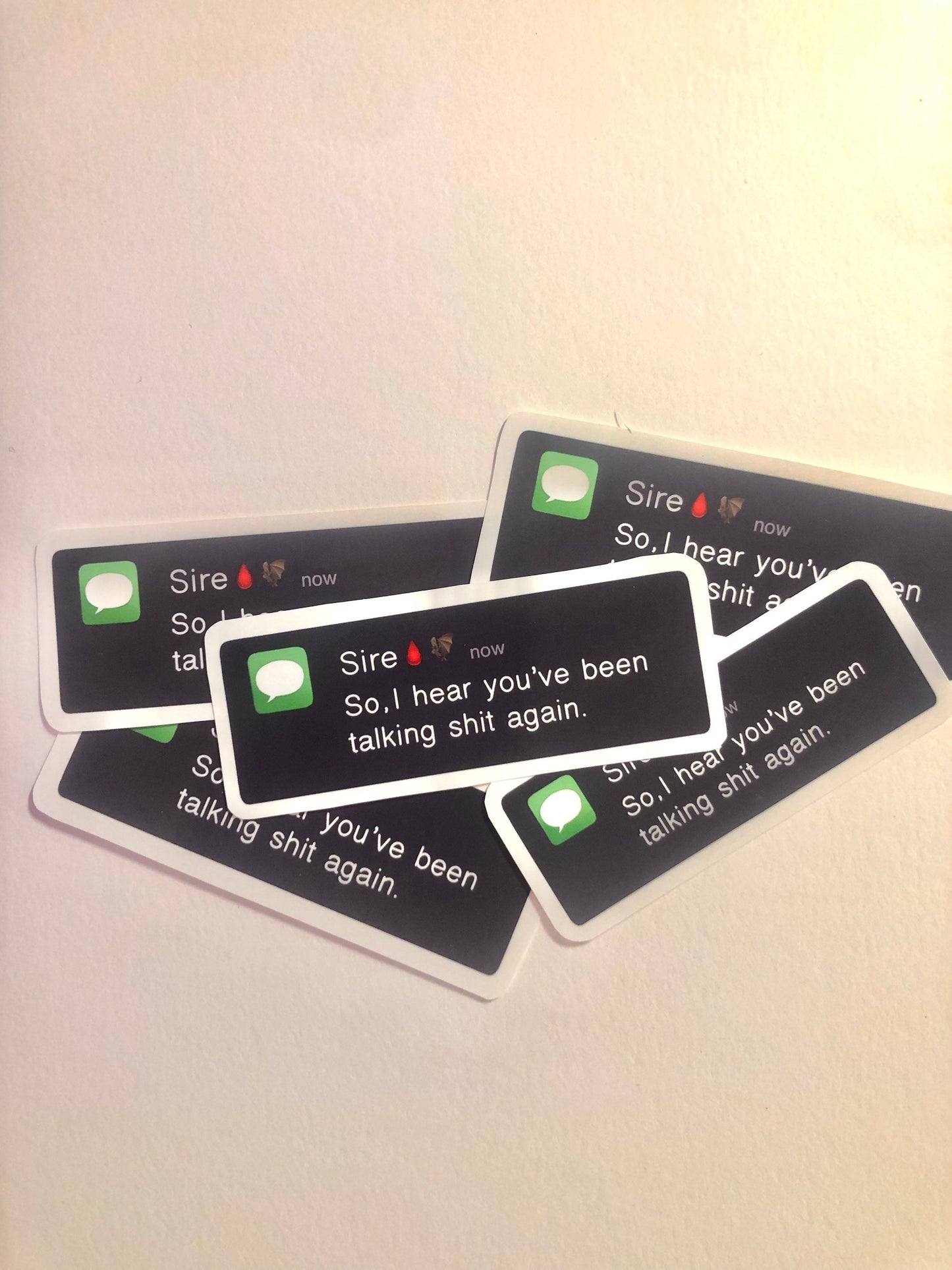 Busted Text - Vampire Sticker