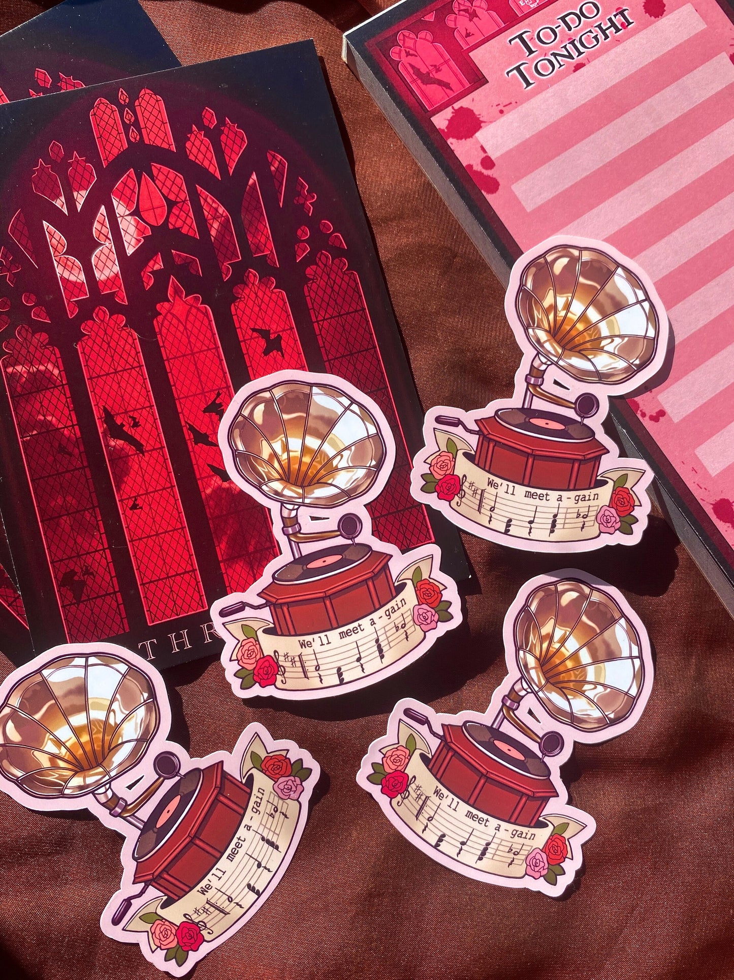 Gramophone Sticker - “We’ll Meet Again” - Vintage Gothic Sticker