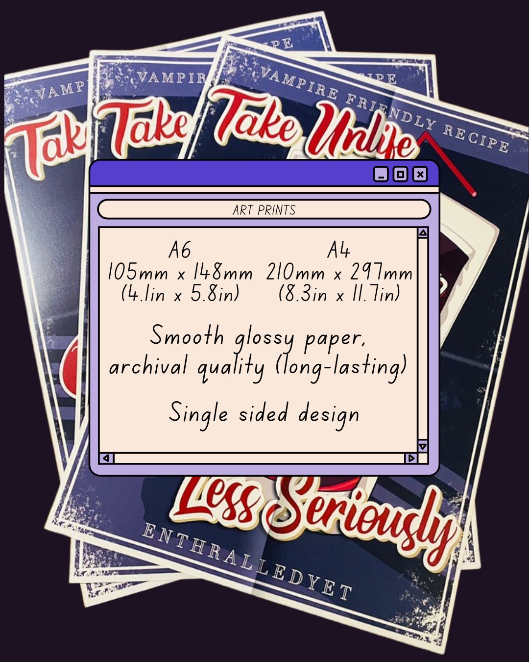 Take Unlife Less Seriously - A4 Print