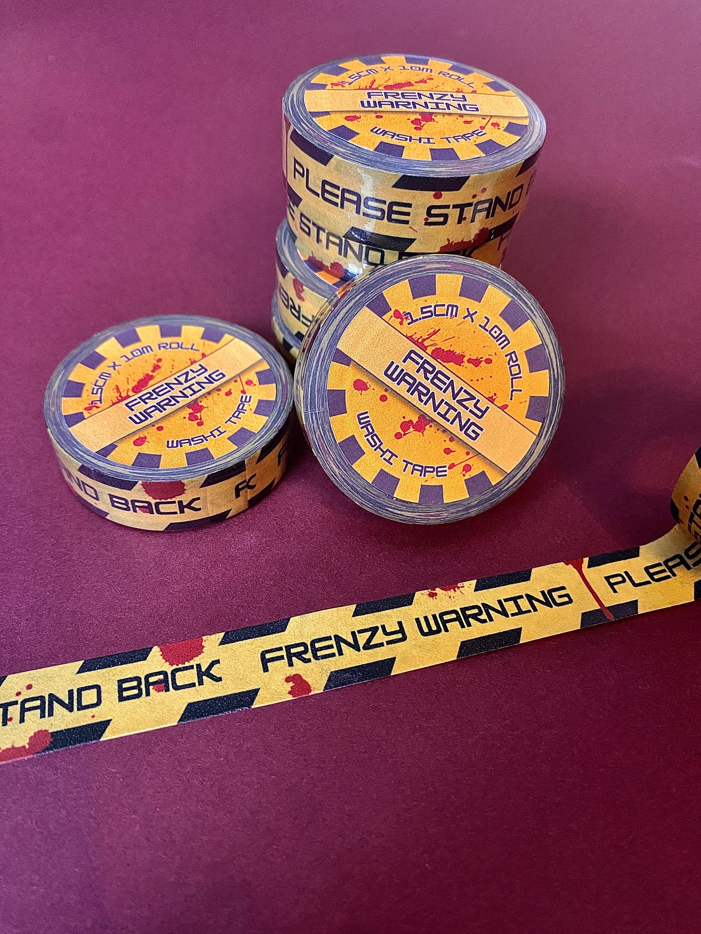 Frenzy Warning - Gothic Vampire Washi Tape