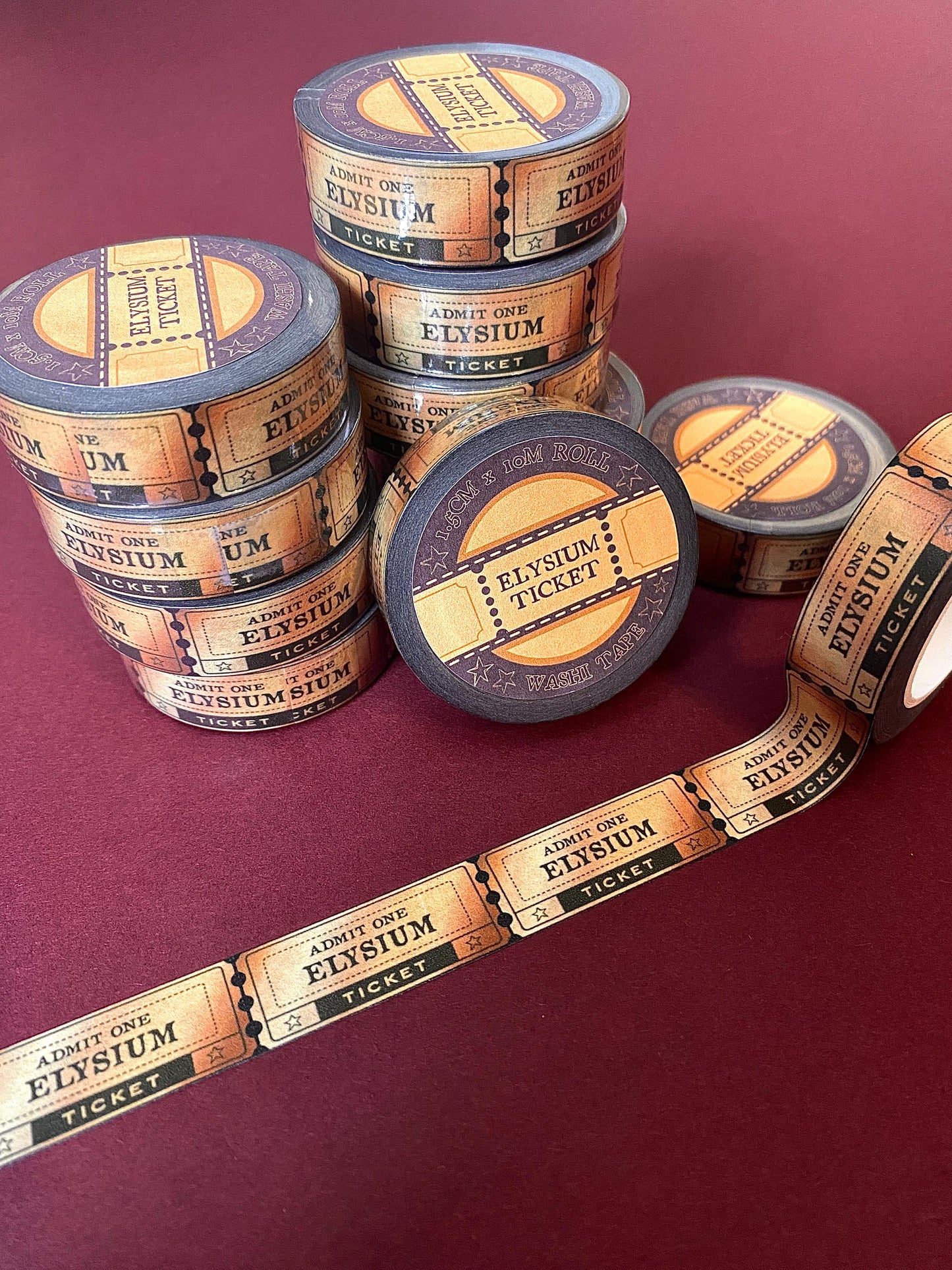 Elysium Ticket - Gothic Vampire Washi Tape