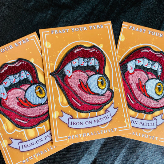 Feast Your Eyes - Gothic Iron-On Patch