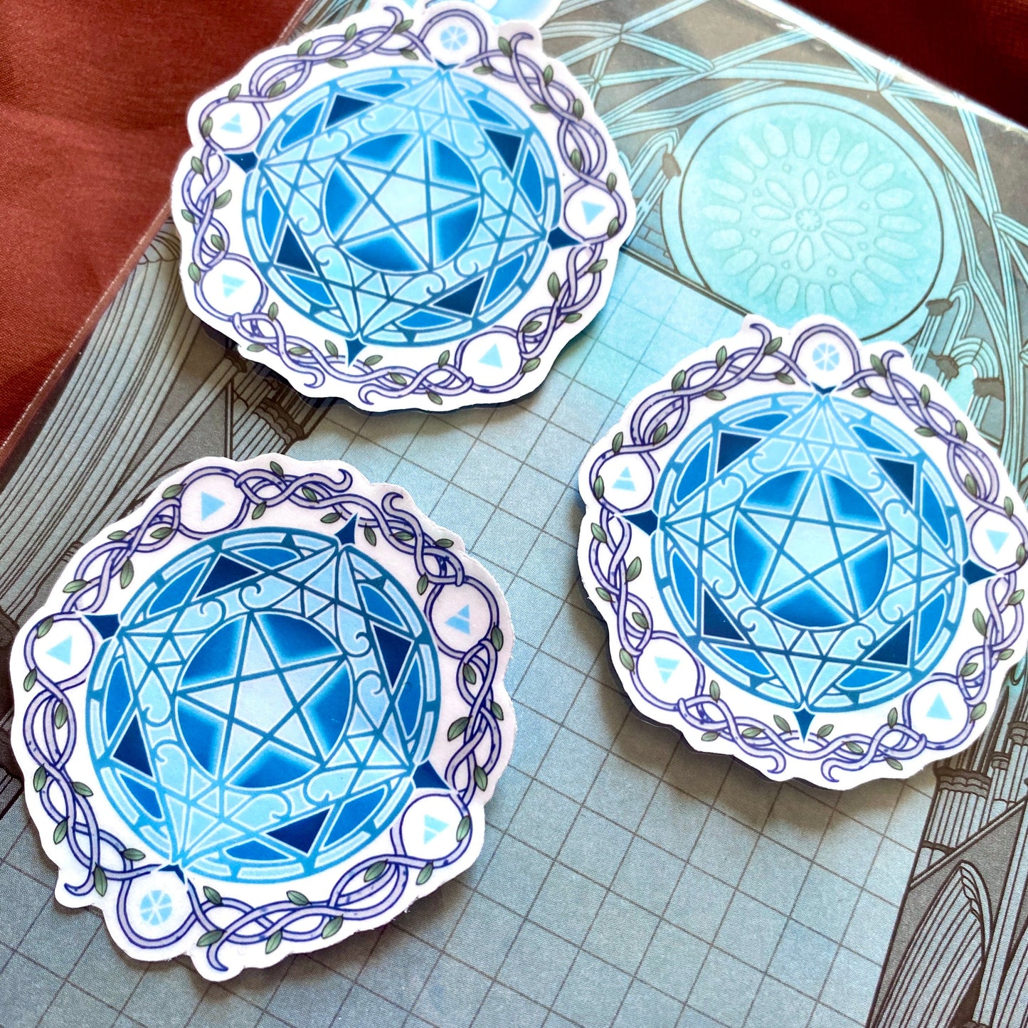 Glowing Pentacle - Arcane Witchy Gothic Sticker