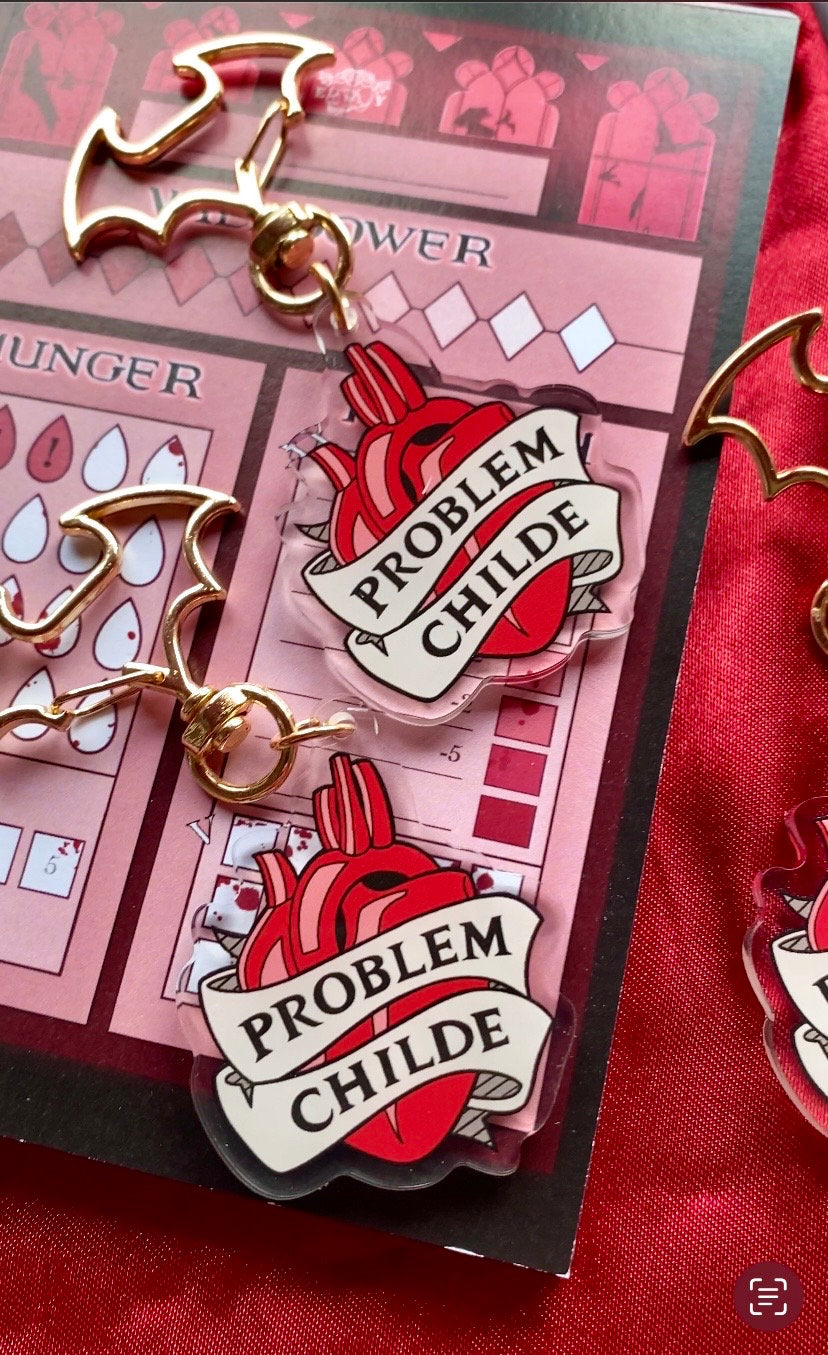 Problem Childe Keychain - Vampiric Gothic Keychain