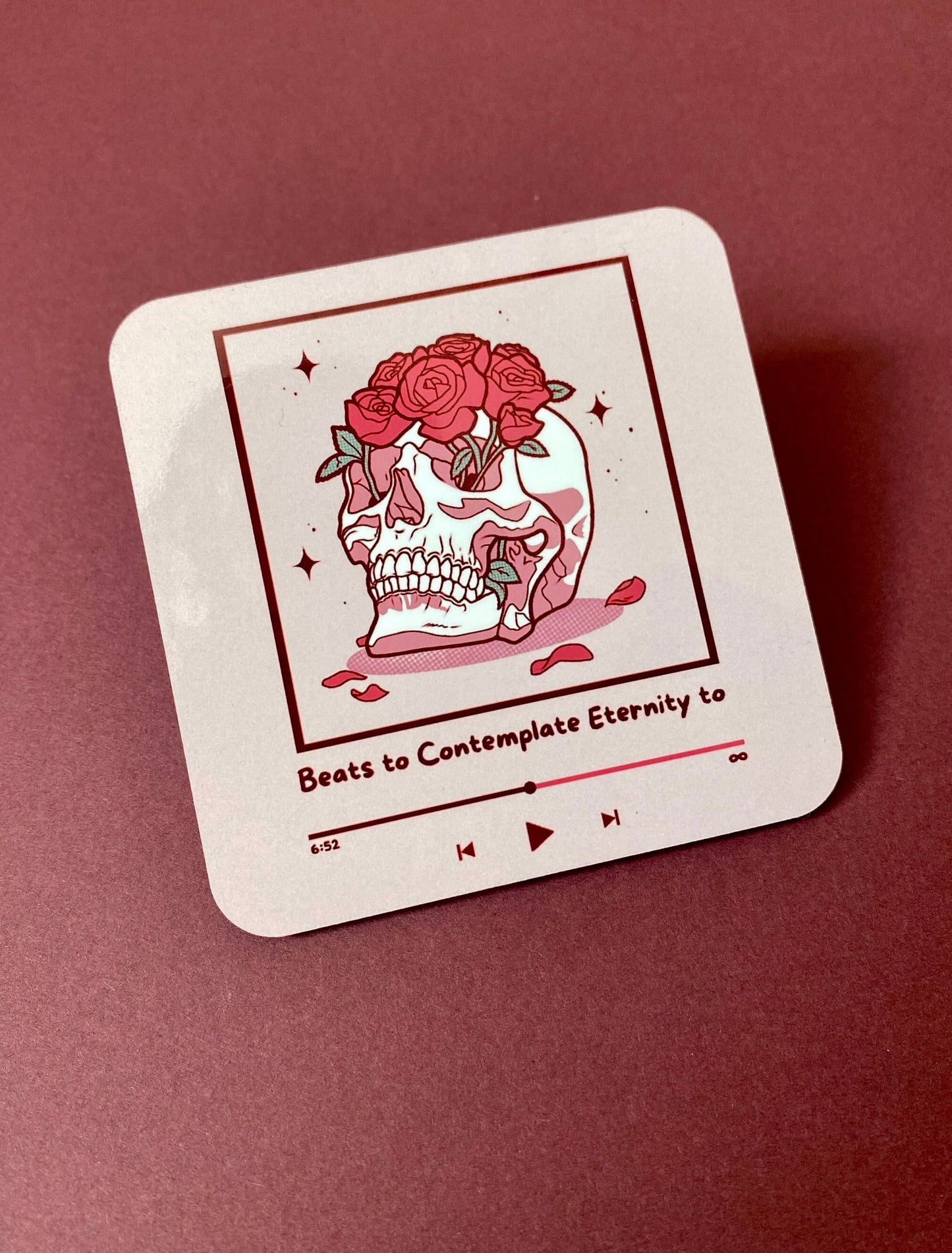 Beats To Contemplate Eternity To - Coaster - Drink Coasters | Gothic Art Coasters | Home Decor