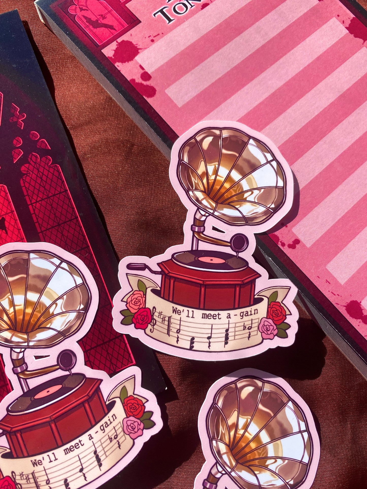 “We’ll Meet Again” Vintage Gramophone Sticker (Glossy)