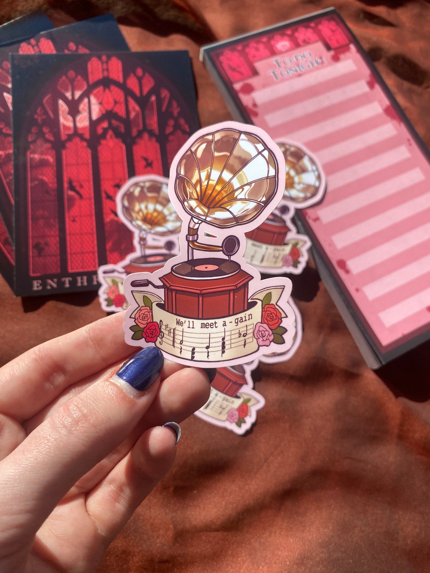 “We’ll Meet Again” Vintage Gramophone Sticker (Glossy)
