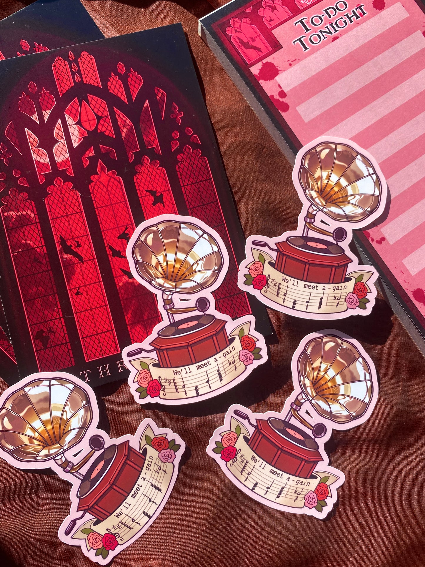 “We’ll Meet Again” Vintage Gramophone Sticker (Glossy)