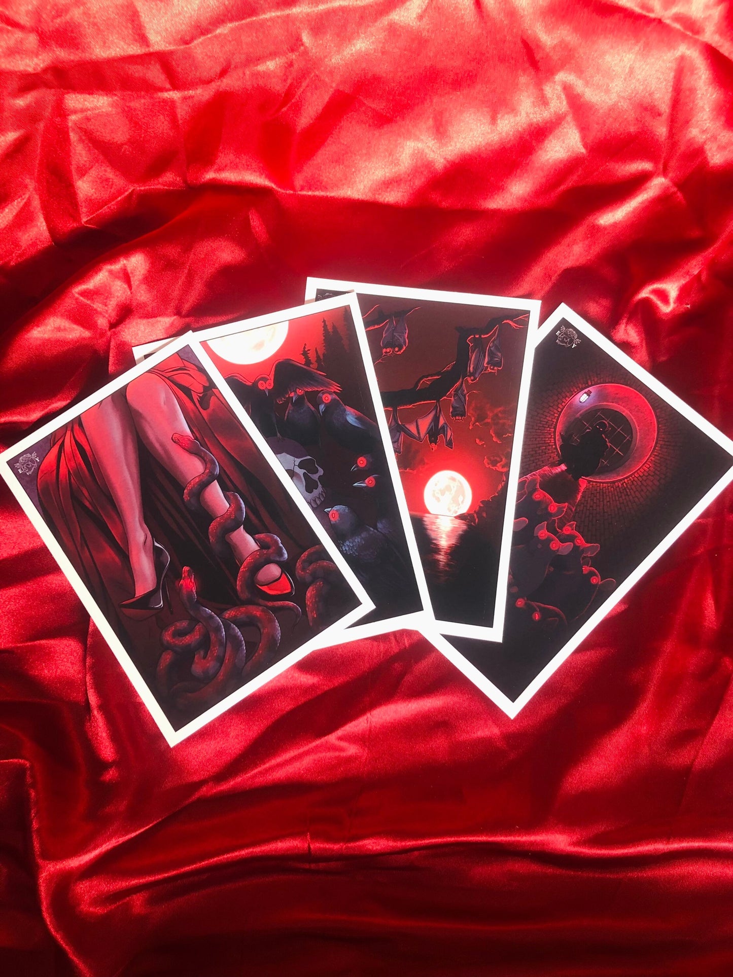 Blood Bound Beasts RED [Limited Edition] - 4 Print Set (Postcards)