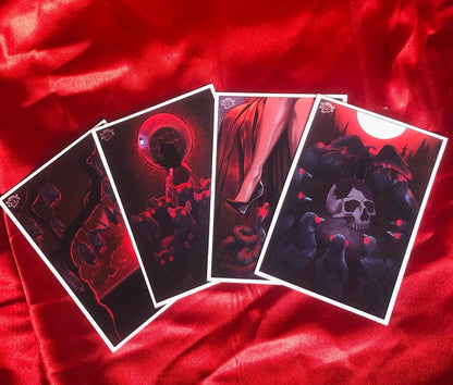The Murder RED [Limited Edition] - Gothic Print (Postcard / A5)