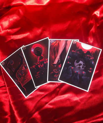 The Swarm RED [Limited Edition] - A6 Gothic Print (Postcard / A5)