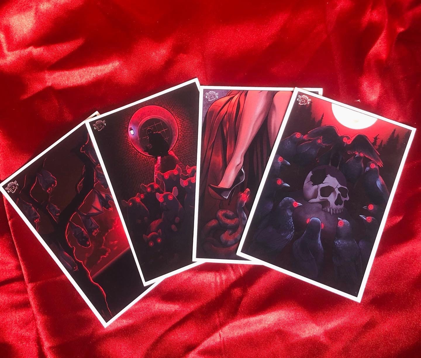 The Mischief RED [Limited Edition] - Gothic Print (Postcard / A5)