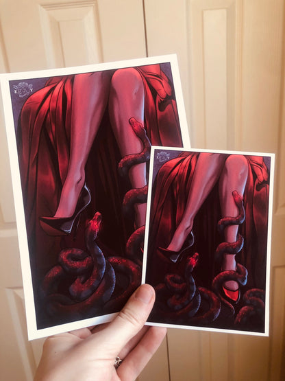 The Den RED [Limited Edition] - Gothic Print (Postcard / A5)