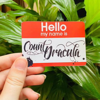 Hello, My Name is Dracula - Sticker