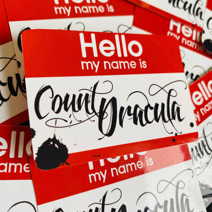 Hello, My Name is Dracula - Sticker