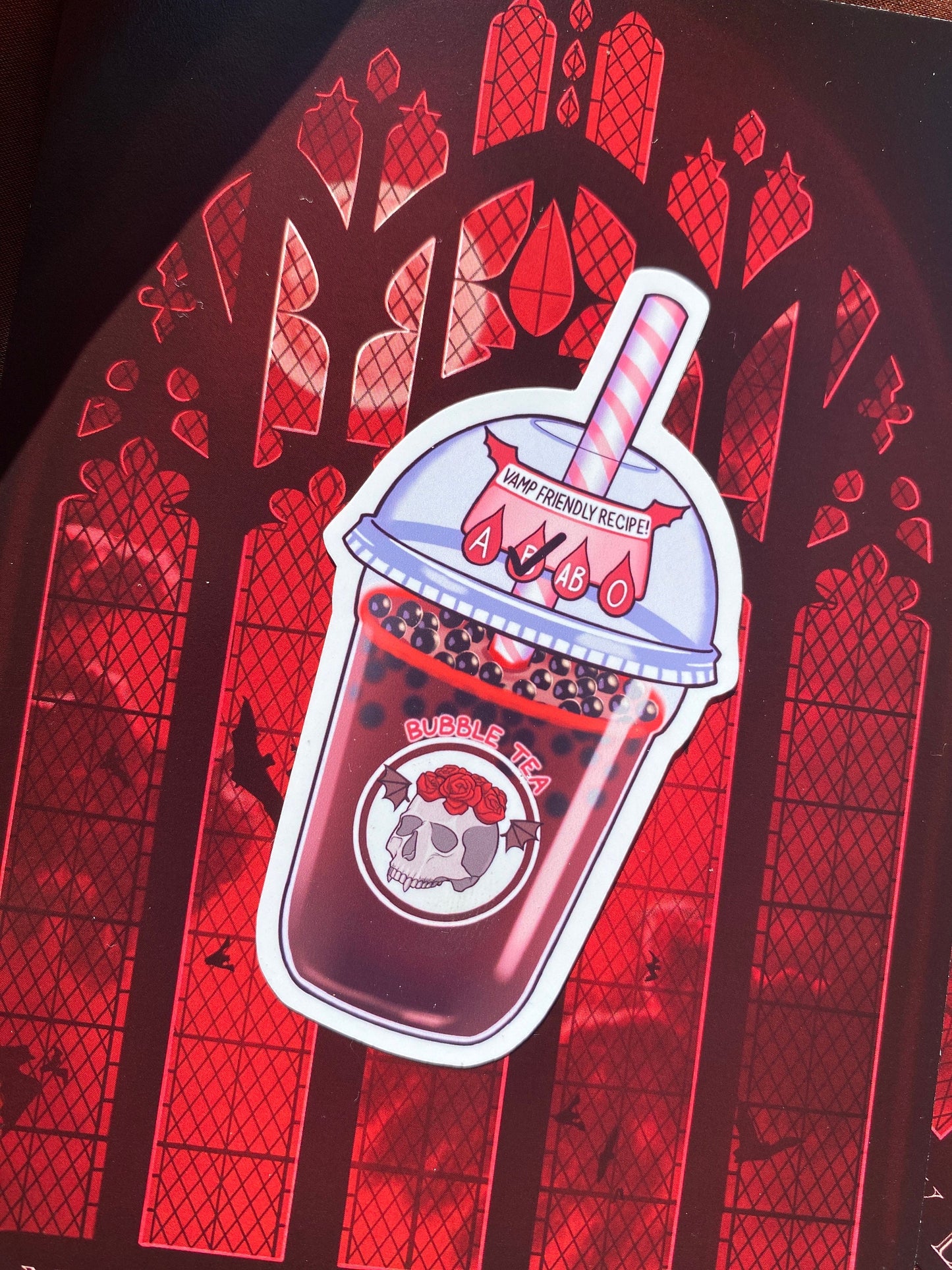 Blood Bubble Tea - Vampire Sticker