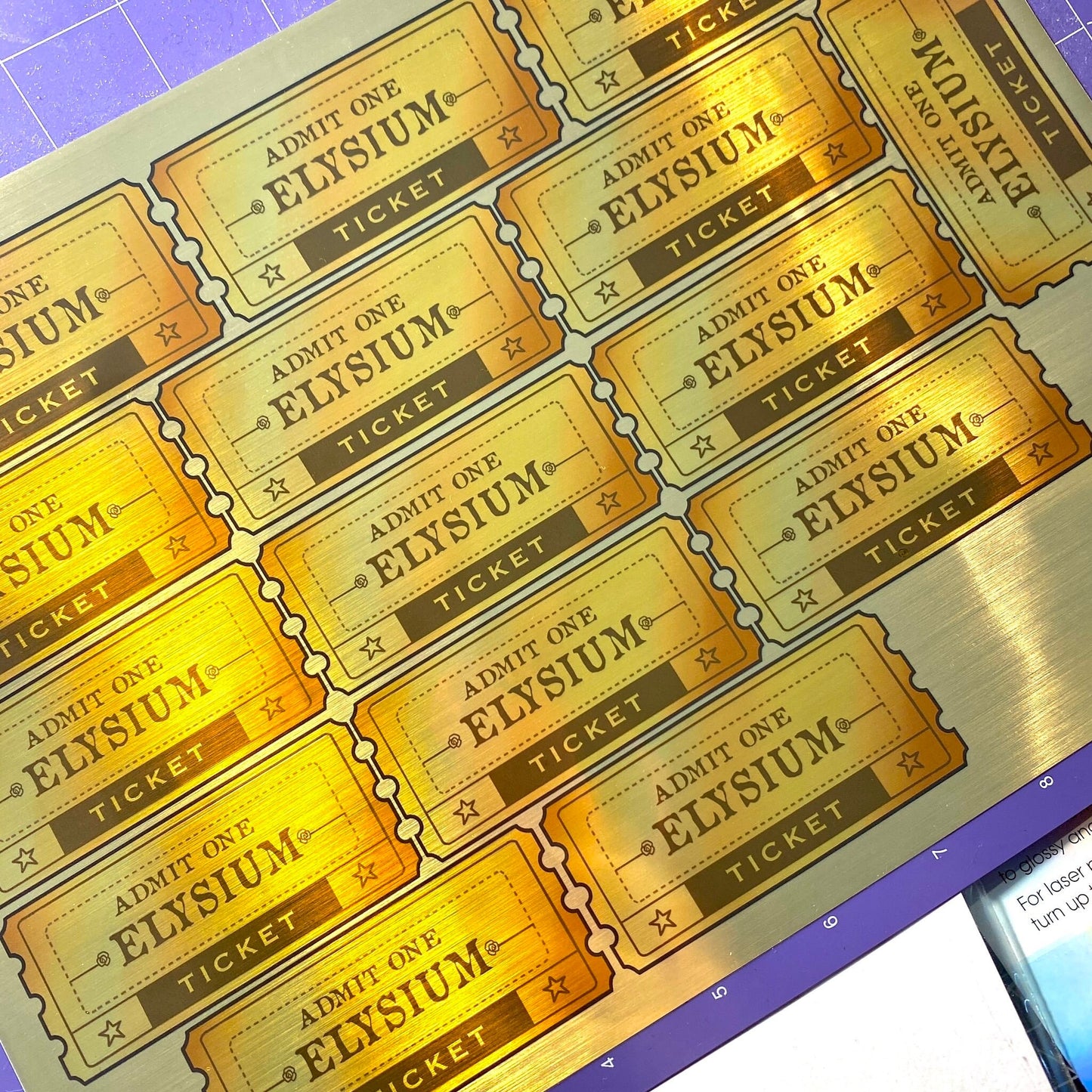 Elysium Ticket - Shiny Aesthetic Sticker