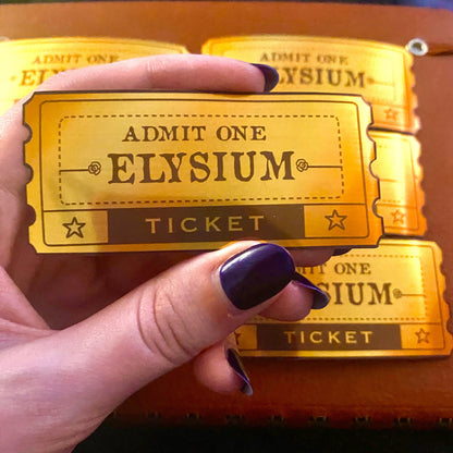 Elysium Ticket - Shiny Aesthetic Sticker