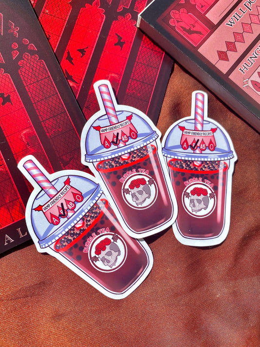 Blood Bubble Tea - Vampire Sticker