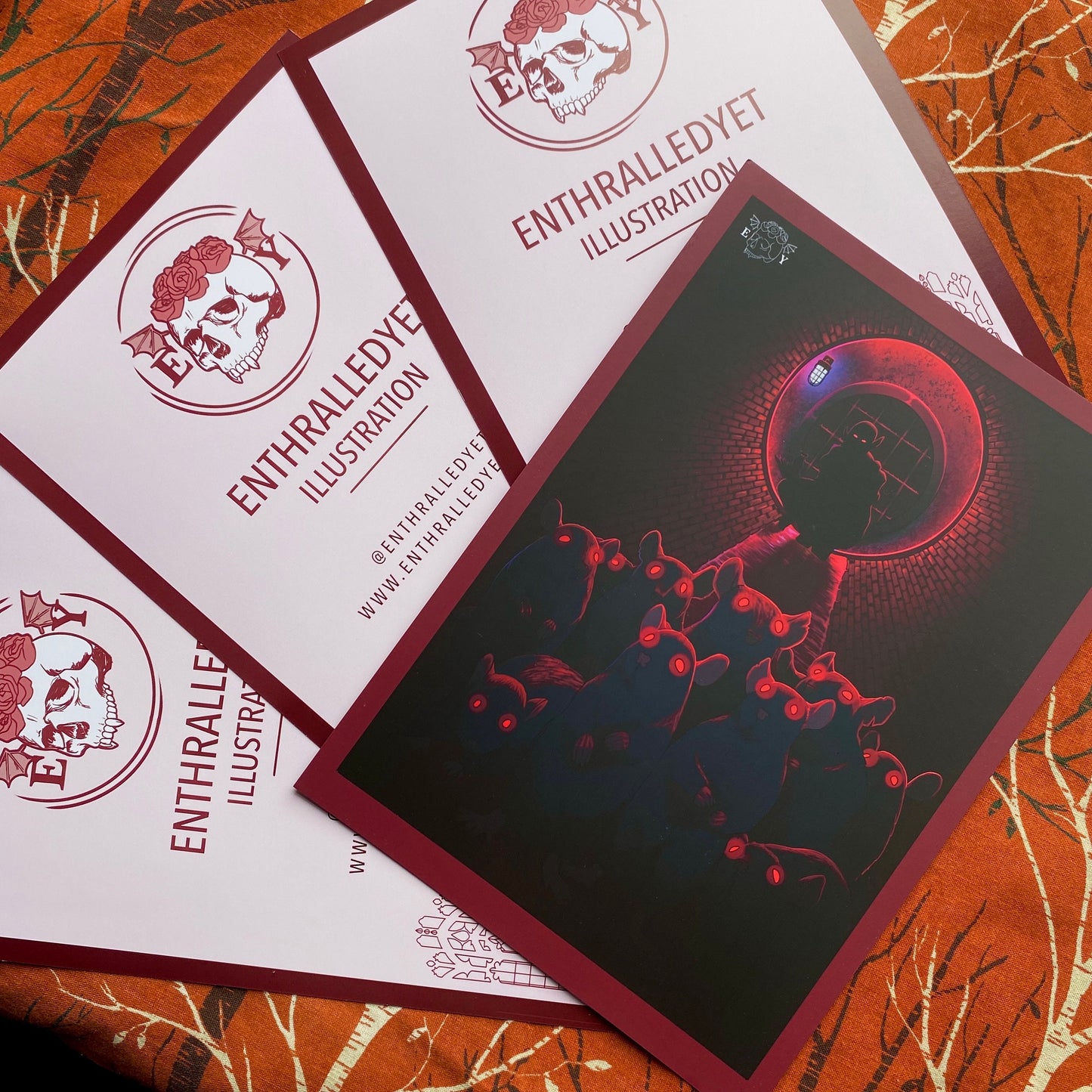 The Mischief RED [Limited Edition] - Gothic Print (Postcard / A5)