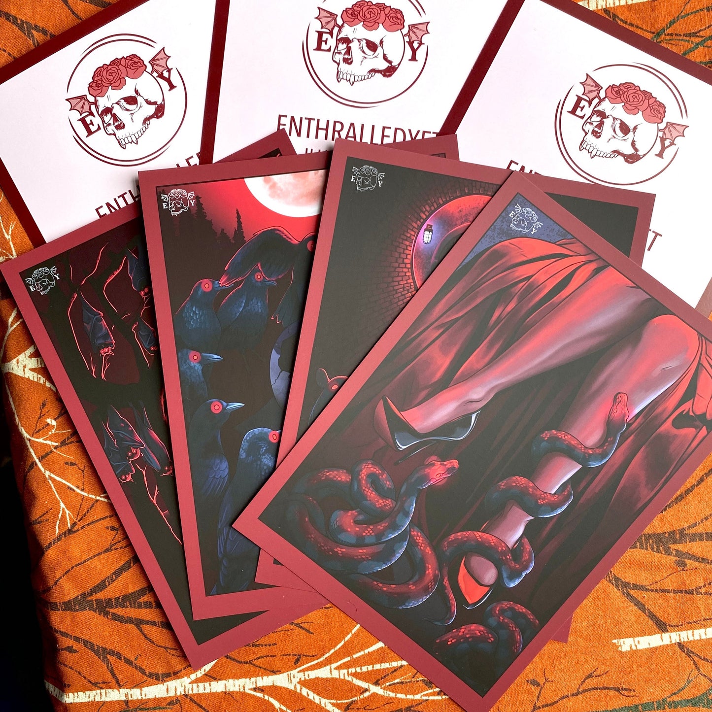 The Swarm RED [Limited Edition] - A6 Gothic Print (Postcard / A5)