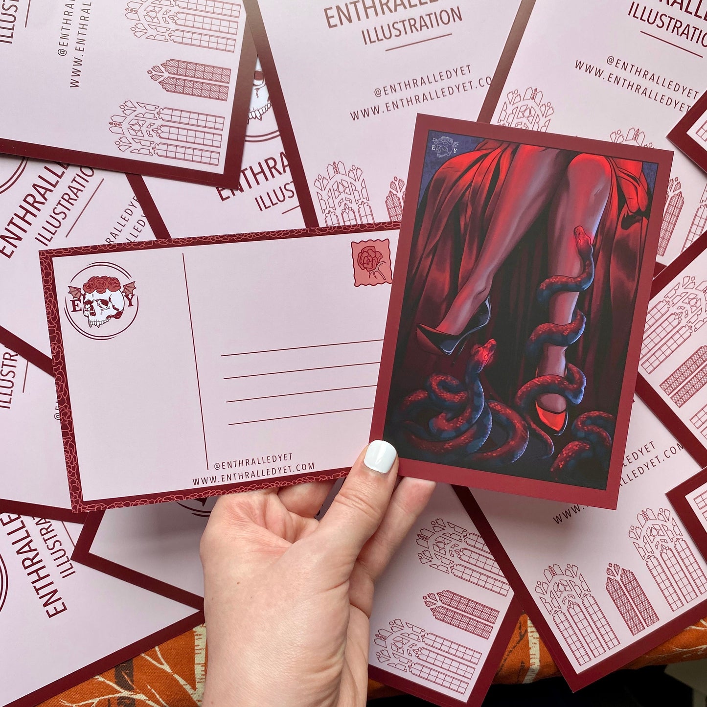 The Mischief RED [Limited Edition] - Gothic Print (Postcard / A5)