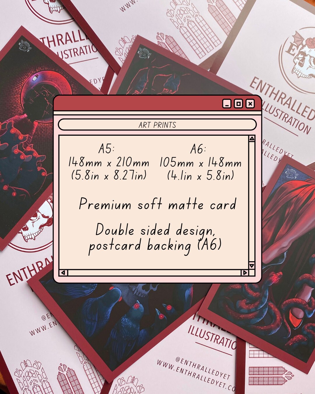 The Murder RED [Limited Edition] - Gothic Print (Postcard / A5)