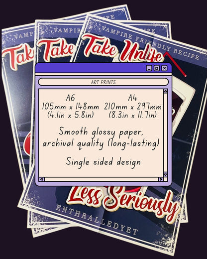 Take Unlife Less Seriously - A4 Print