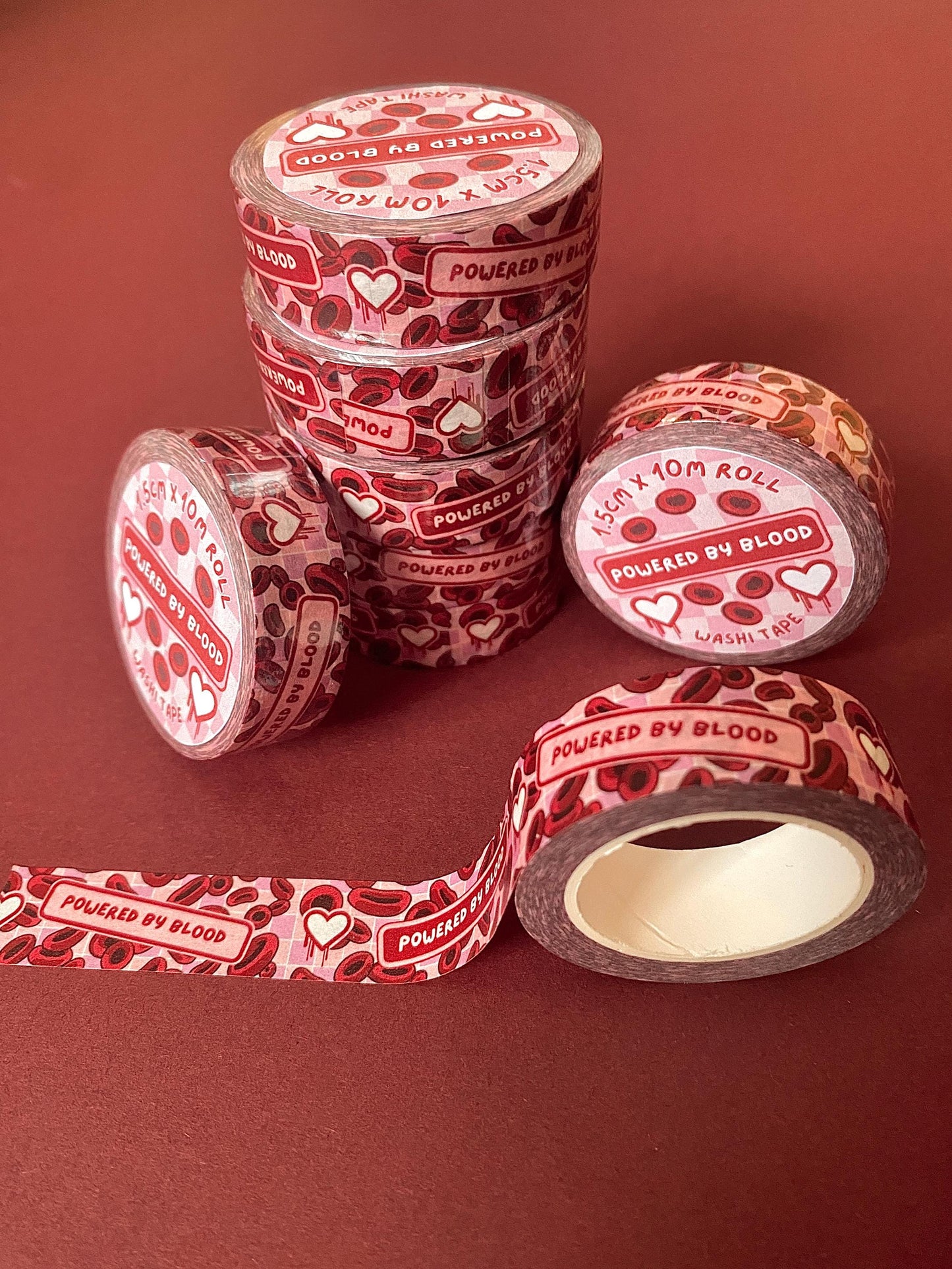 Powered By Blood - Gothic Vampire Washi Tape