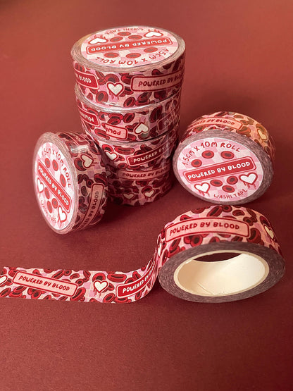Powered By Blood - Gothic Vampire Washi Tape
