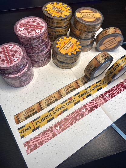 Frenzy Warning - Gothic Vampire Washi Tape