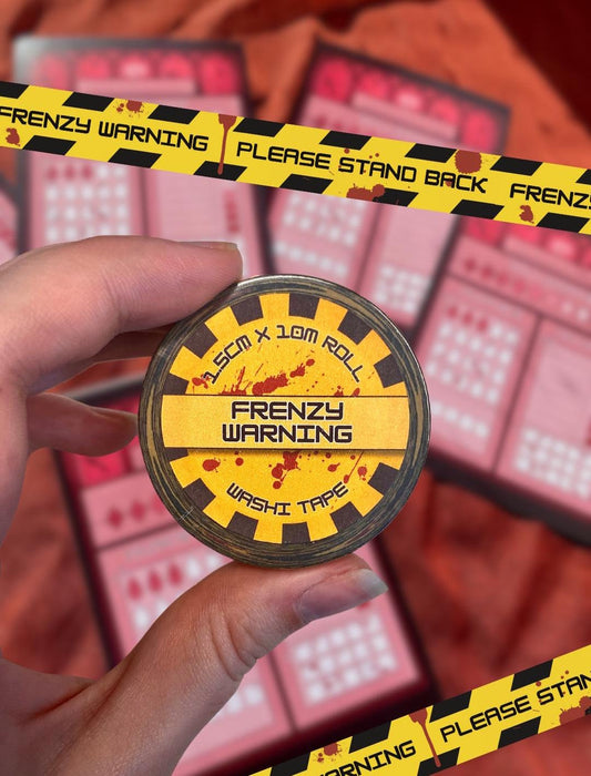 Frenzy Warning - Gothic Vampire Washi Tape