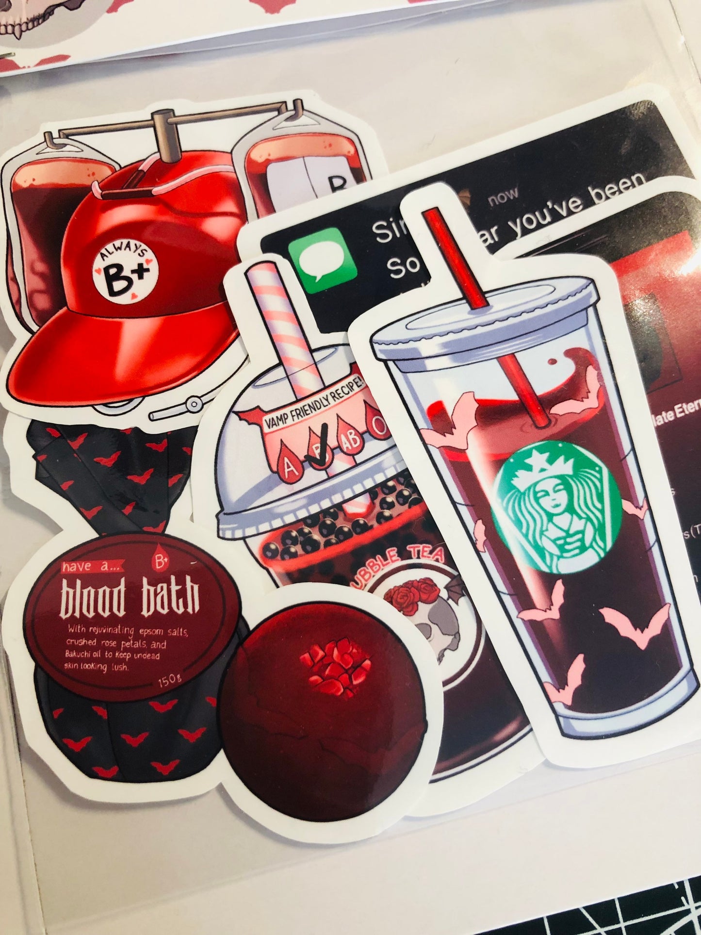 Modern Vampire - Gothic Sticker Pack (6 pieces, Glossy)
