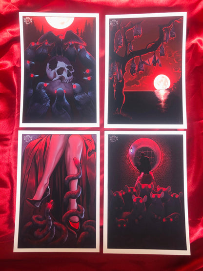 Blood Bound Beasts RED [Limited Edition] - Print Set (Large, A5)