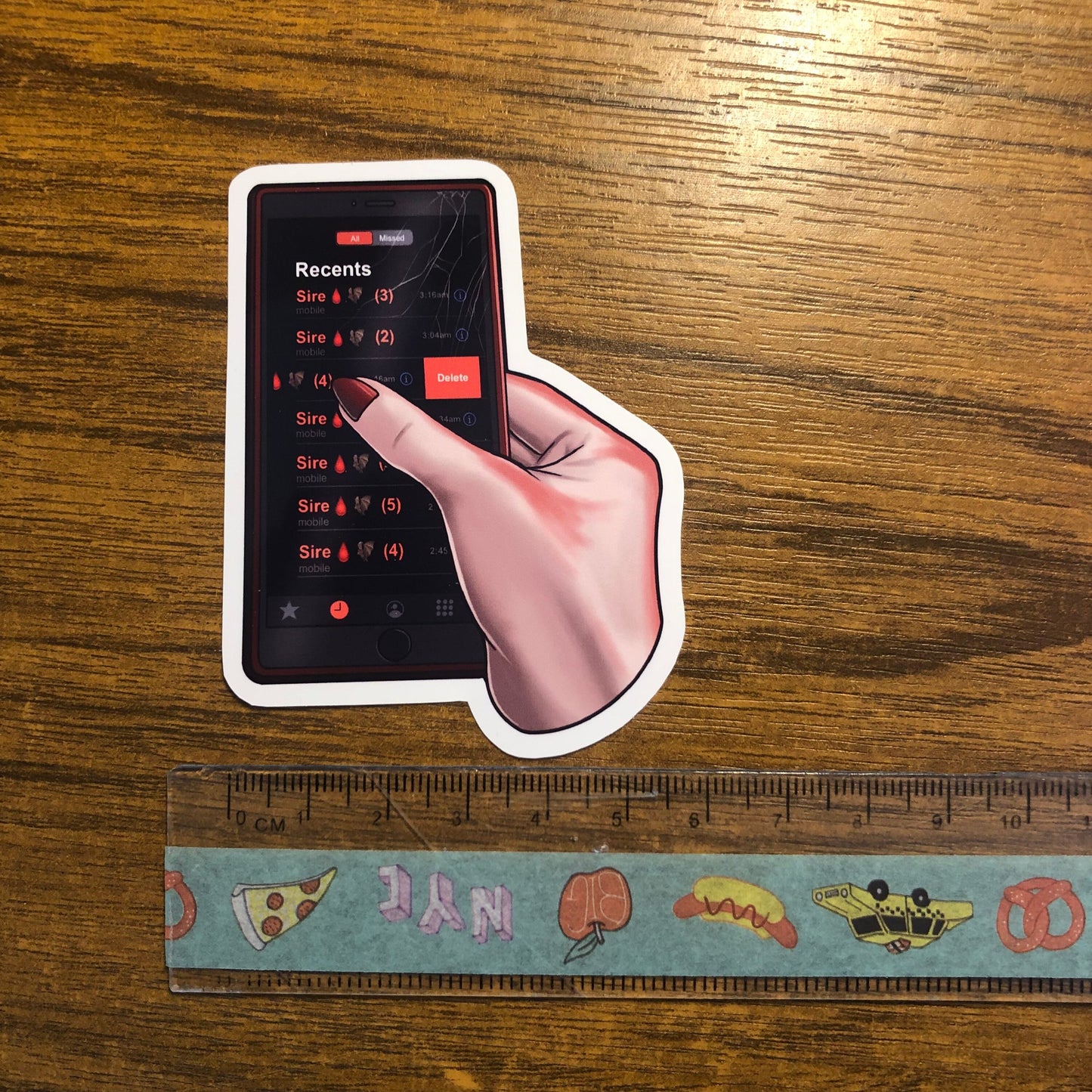 Missed Calls: Delete! - Vampire Sticker (Glossy)