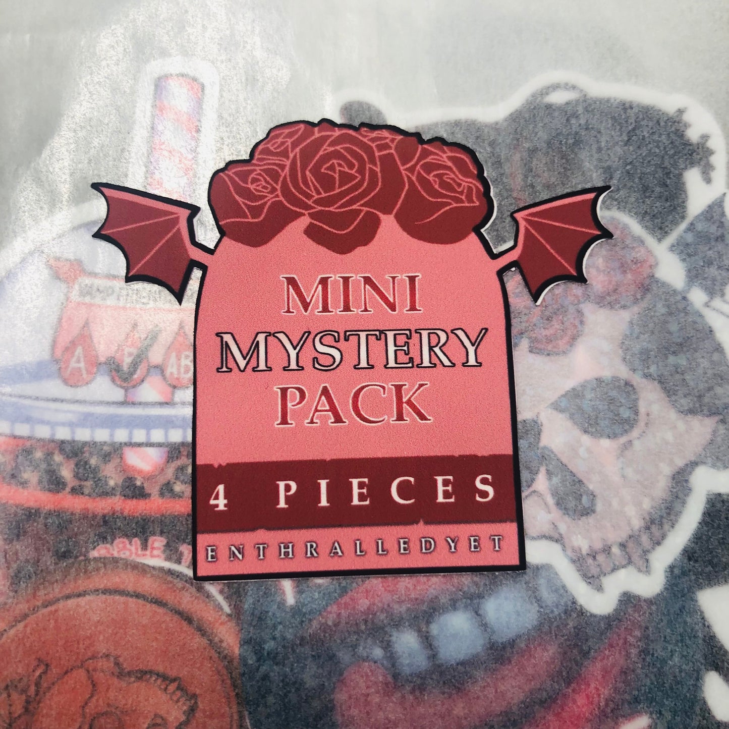 Mini Mystery Vampire Stickers - 4 pieces (Matte)