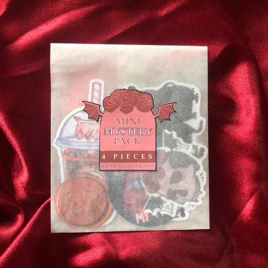 Mini Mystery Vampire Stickers - 4 pieces (Matte)