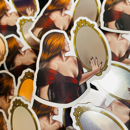 Cast No Reflection - Gothic Sticker (Mirror)