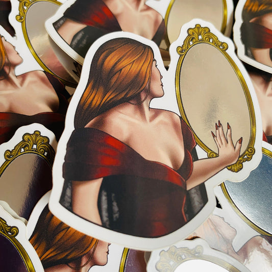 Cast No Reflection - Gothic Sticker (Mirror)