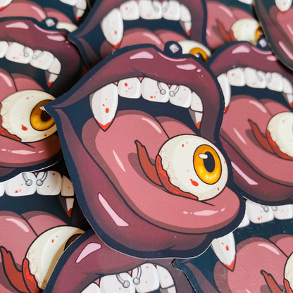 Feast Your Eyes - Gothic Sticker (Glossy)