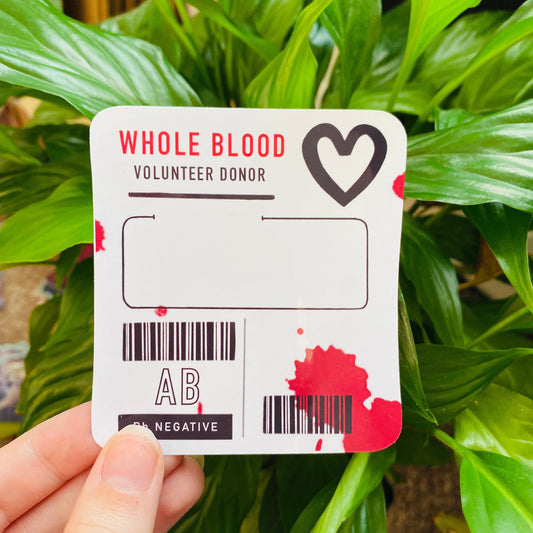 Blood Bag Waterbottle Stickers (x2)