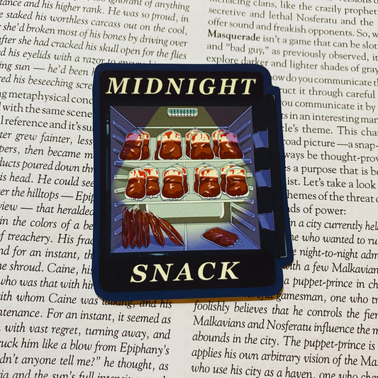 Midnight Snack - Vampire Sticker (Glossy)