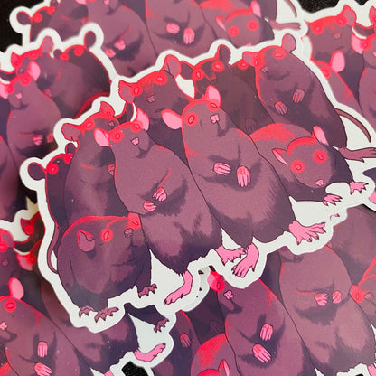 Pile of Rats Sticker (Glossy)