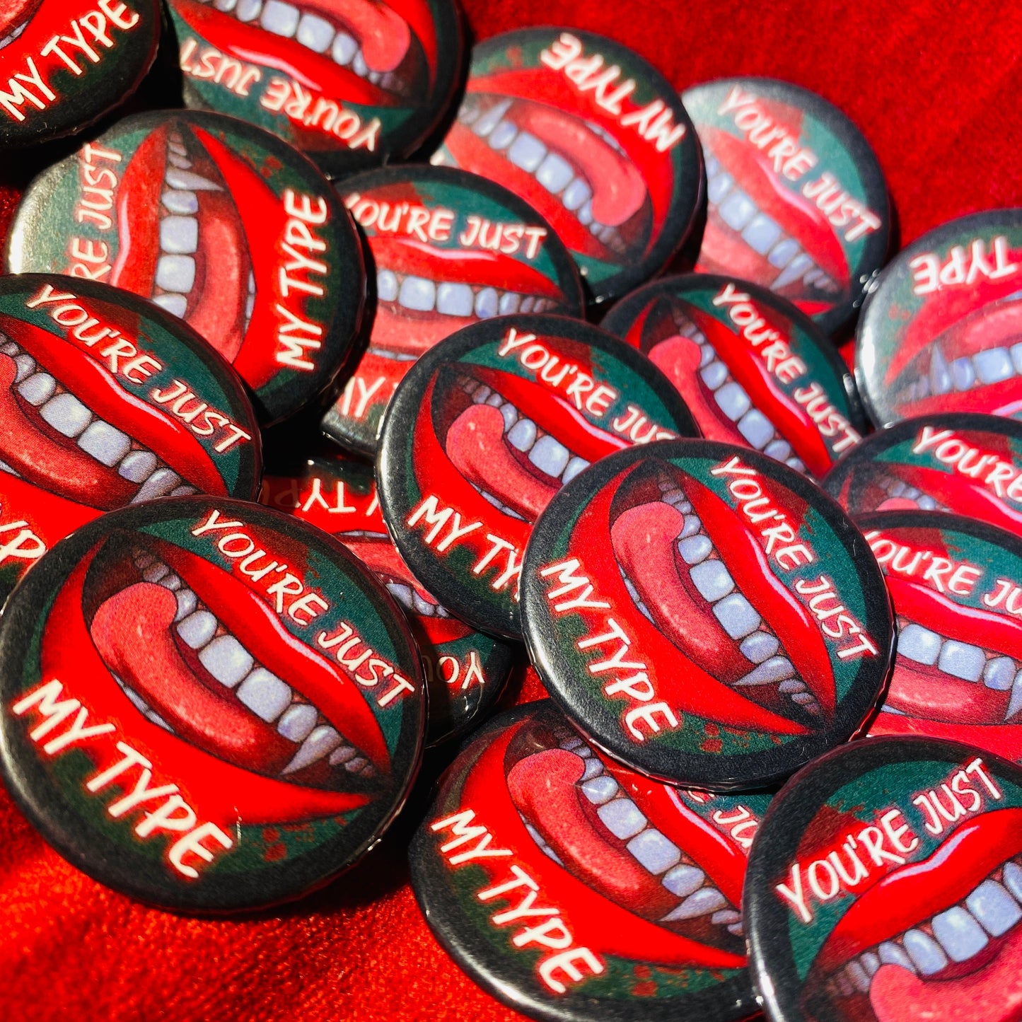 Vampire Gothic Button Badges [COLLECTION OF 4]