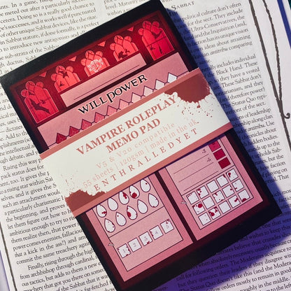 Vampire Roleplay Memo Pad