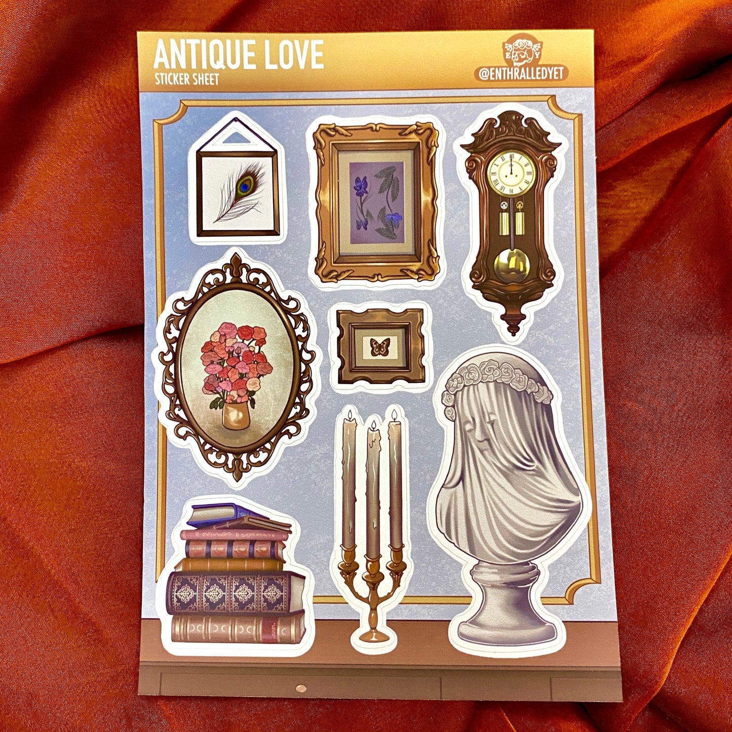 Vintage Gothic Sticker Sheet - ‘Antique Love’