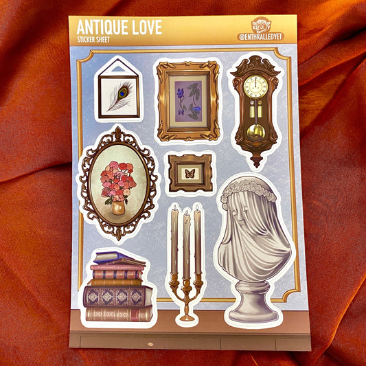 Vintage Gothic Sticker Sheet - ‘Antique Love’