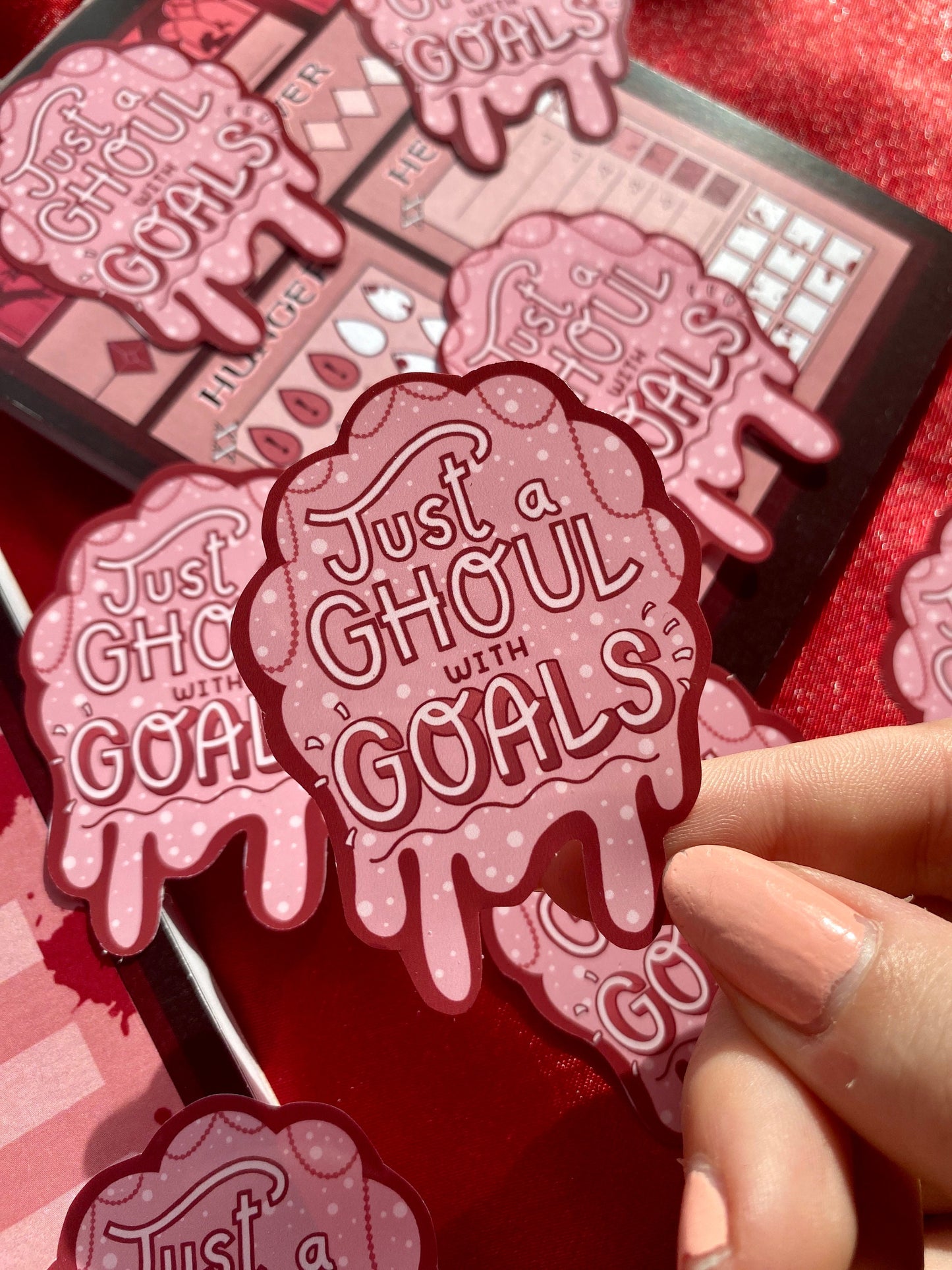 Just a Ghoul with Goals - Gothic Self-Love Sticker