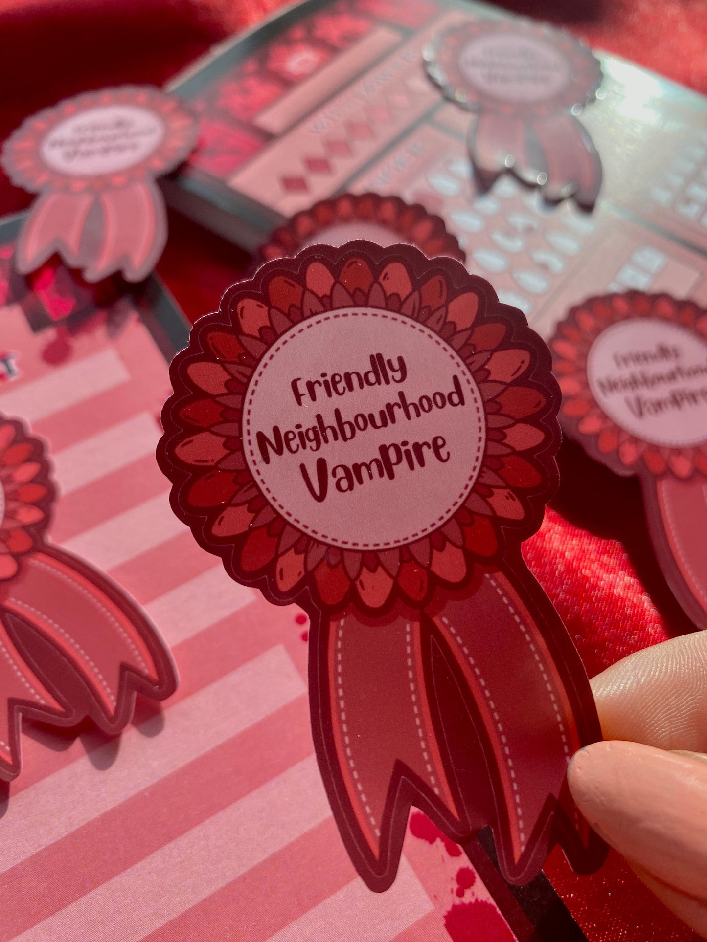 Friendly Neighborhood Vampire Badge - Gothic Sticker