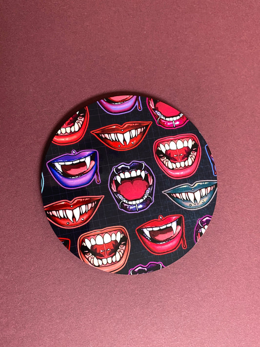 Fangs Coaster  - Drink Coasters | Gothic Art Coasters | Home Decor